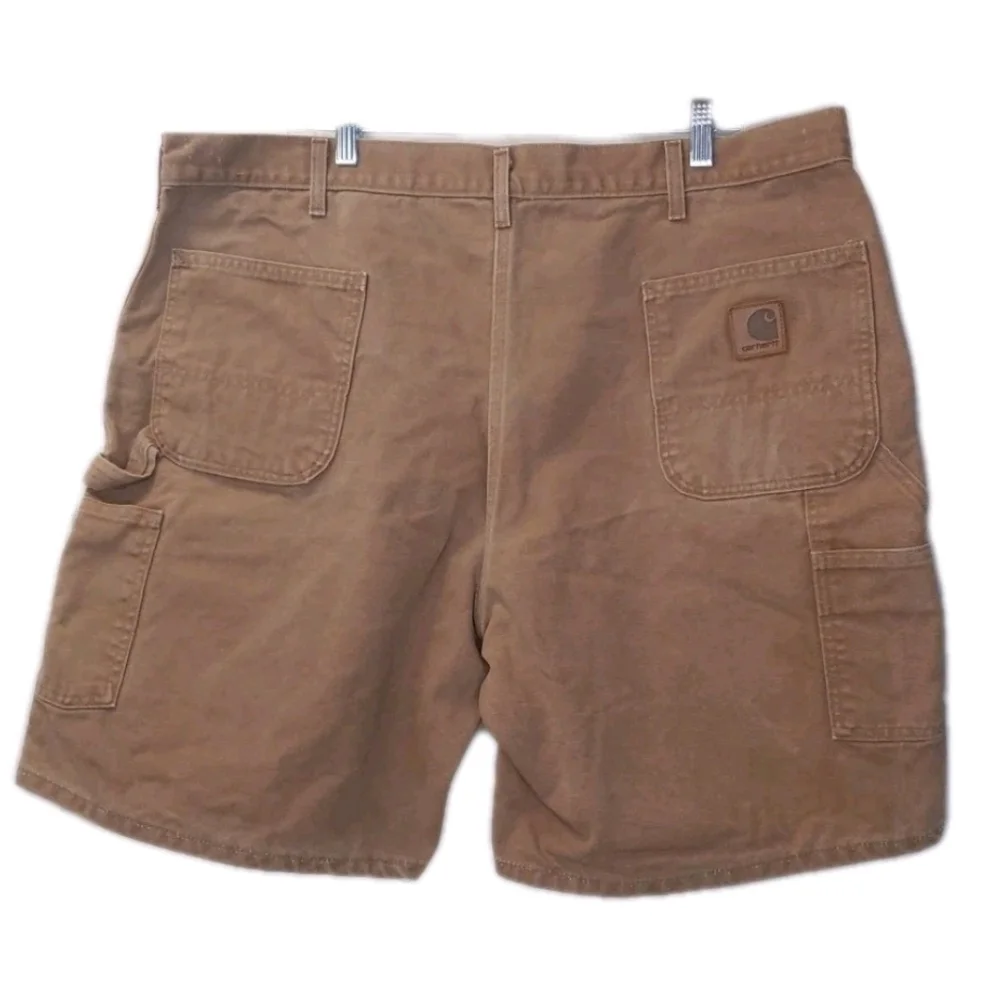 Carhartt 2 Carpenter Cargo Shorts Men 42 Brown Canvas Grunge Streetwear Y2k Vtg